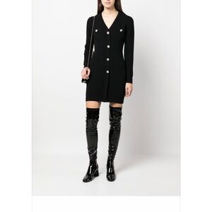 PINKO PINKO Long Sleeved Jacquard Knitted Dress
Large